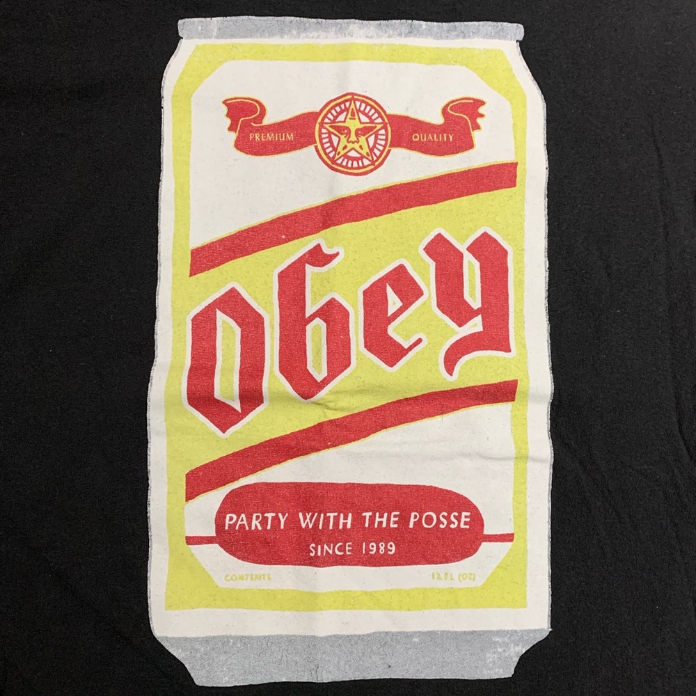OBEY “Beer Can” Logo Tee